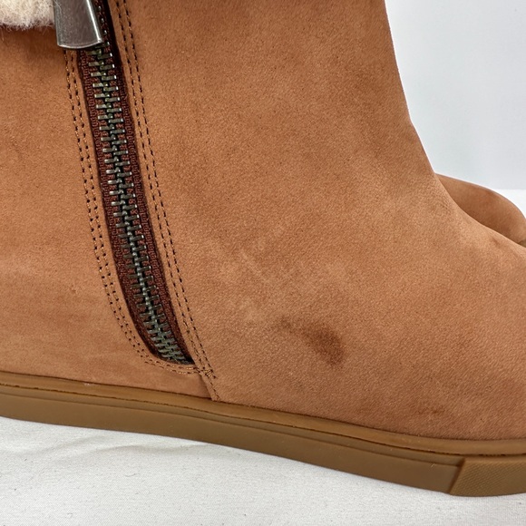 Linea Paolo | Women’s 6 Brown Hidden Wedge Flossie Ankle Boot Faux Fur - Picture 6 of 7